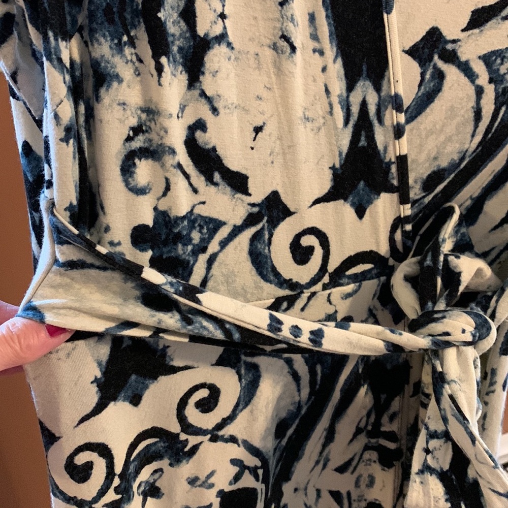 Cynthia Rowley wrap front belted print twirl Dress - Picture 3 of 14
